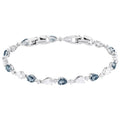 Genuine Swarovski Vintage Blue Pear Shaped Crystal Bracelet 5466882
