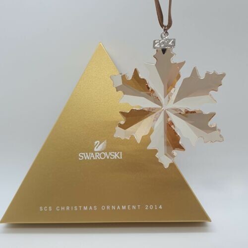 Genuine Swarovski Christmas Ornament 2014 Large Gold