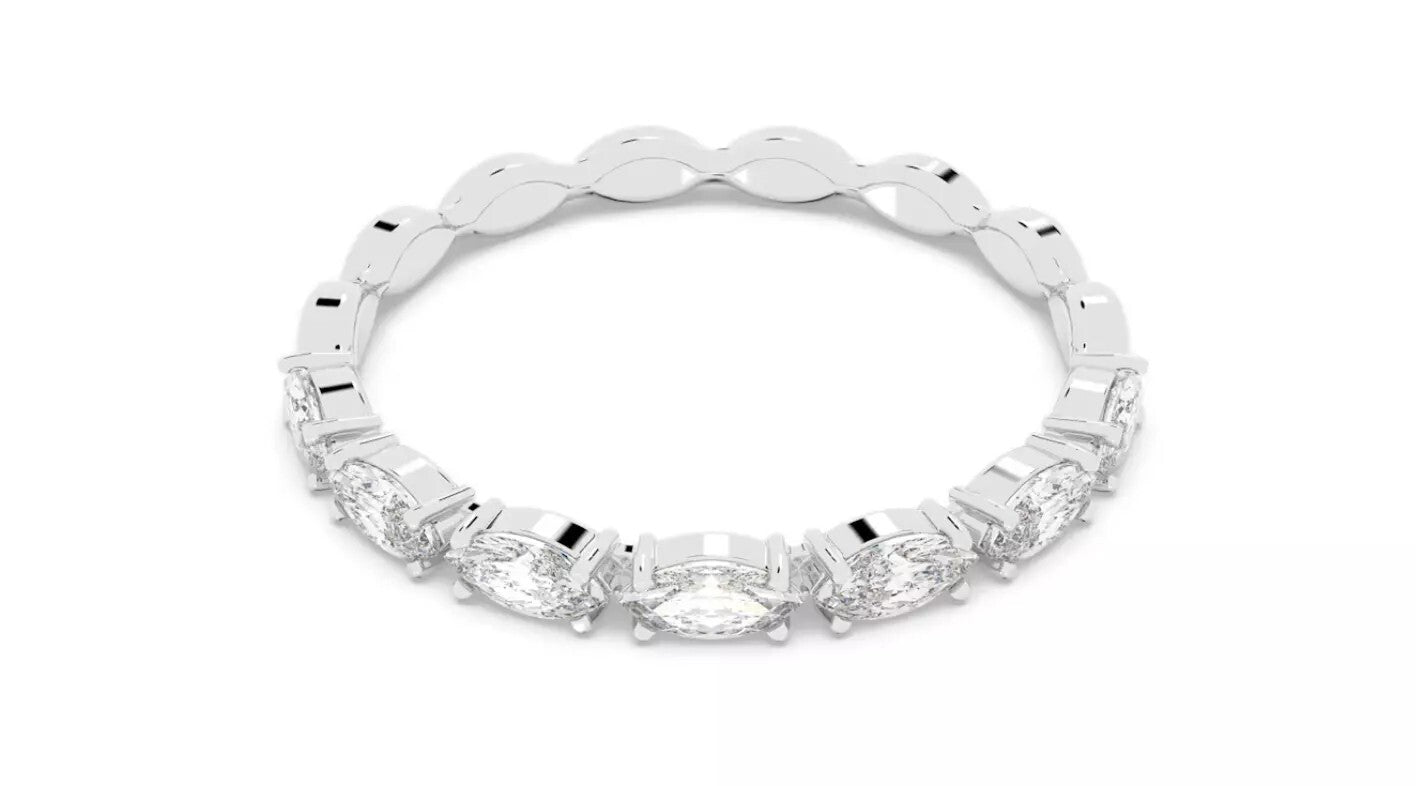 Genuine Swarovski Crystal VITTORE:RING MARQUISE CZWH/RHS 58  5366570 Brand New