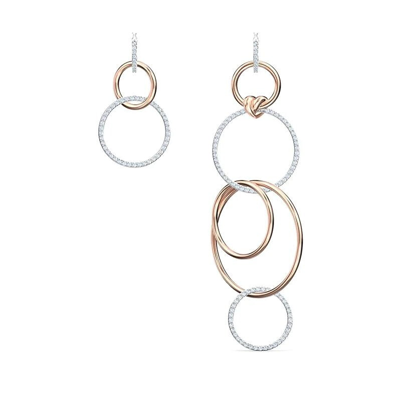 Genuine SWAROVSKI LIFELONG HEART CRYSTAL ROSE GOLD PLATED EARRINGS 5520652