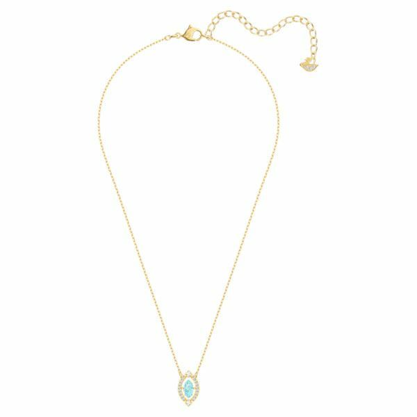 Swarovski Sparkling Dance necklace Green, Gold-tone plated 5497474