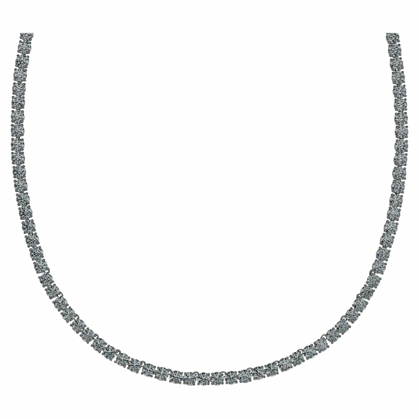 SwarovskiTennis Deluxe necklace Black, Ruthenium plated 5517113
