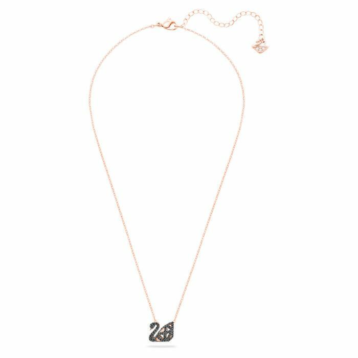 Dazzling Swan necklace Swan, Black, Mixed metal finish