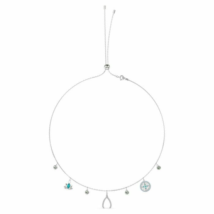 Swarovski Symbolic Charm Necklace Light multi-coloured, Rhodium plated