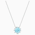Genuine SWAROVSKI OLIVE BLUE CRYSTAL PENDANT NECKLACE 5479930