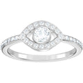 Genuine Swarovski Crystal LUCKILY:RING EVIL EYE CZWH/CRY/RHS 60  5412043 Brand N
