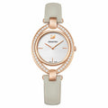 Stella watch Leather strap, Grey, Rose-gold tone 5376830