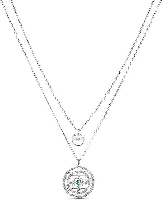 Genuine SWAROVSKI Symbolic MANDALA Pendant Necklace Rhodium Plated 5541987