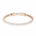 Genuine Swarovski  Womens Rose Gold Plated White Tennis Bracelet 5464948