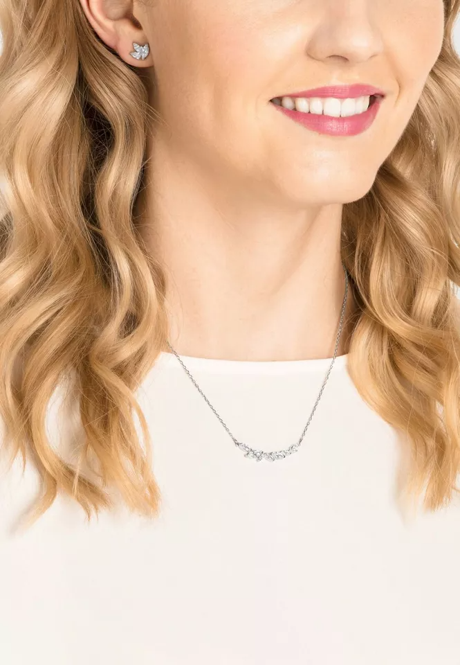 Genuine Swarovski Louison Rhodium Plated Necklace and Earring Set 5419879
