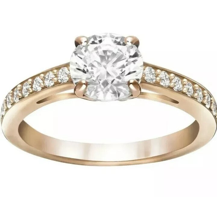 Genuine Swarovski Crystal ATTRACT:RING CZWH/ROS 52  5184212 Brand New