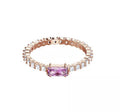 Genuine Swarovski Crystal VITTORE:RING RECT CZMO/ROS 58  5441201 Brand New
