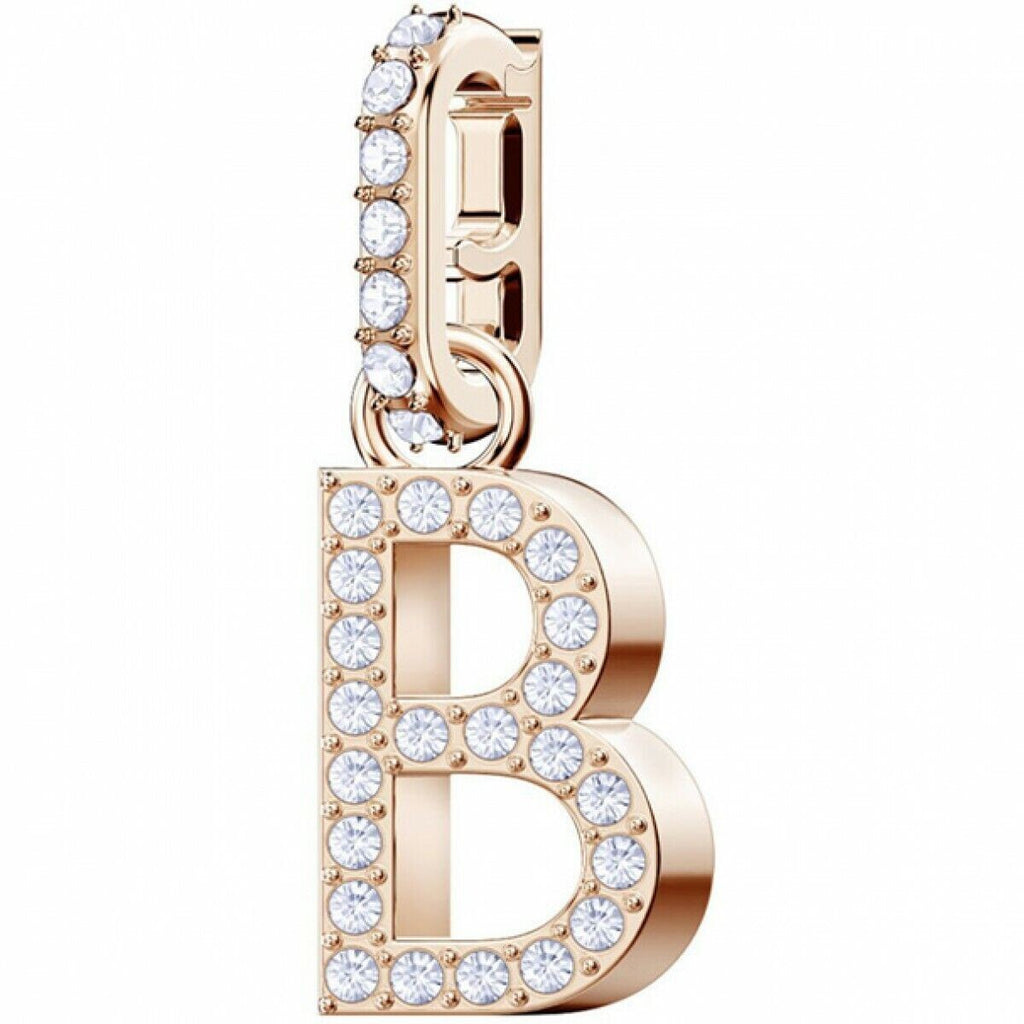 Genuine SWAROVSKI Charm Remix Letter "B" Rose Gold Plated 5437624