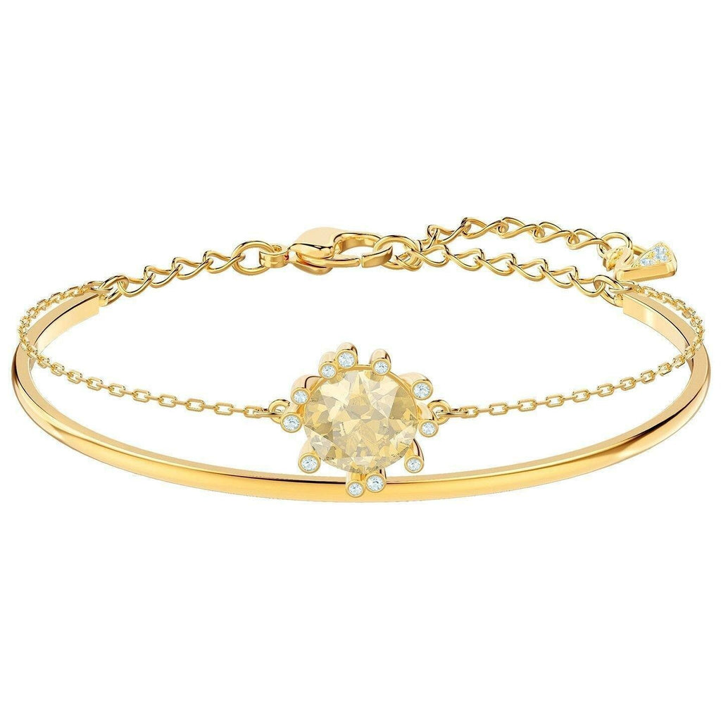 Genuine SWAROVSKI OLIVE BANGLE ROUND GOLD SIZE MEDIUM 5460990