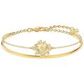 Genuine SWAROVSKI OLIVE BANGLE ROUND GOLD SIZE MEDIUM 5460990
