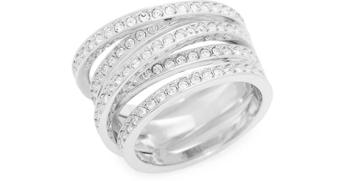 Genuine Swarovski Crystal SPIRAL:RING CRY/RHS 50  5184536 Brand New