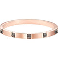 Genuine Swarovski Tactic Bangle, Black, Rose-gold Tone Plated 5511940