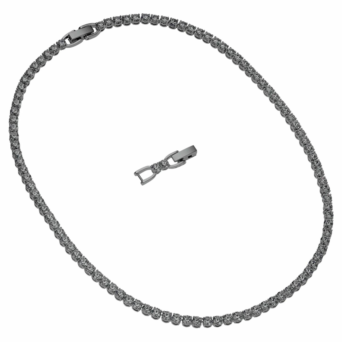 SwarovskiTennis Deluxe necklace Black, Ruthenium plated 5517113
