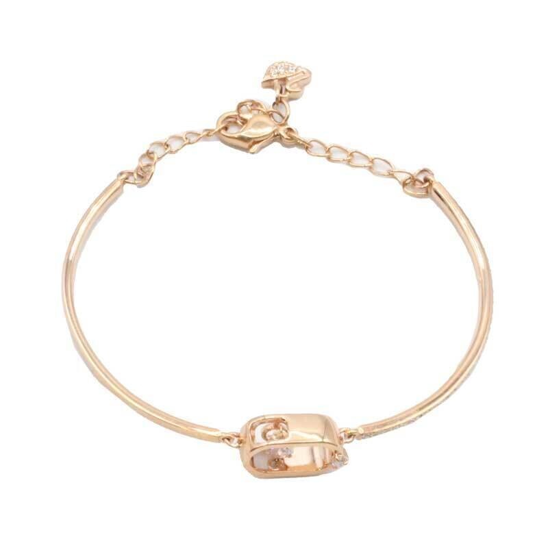 Genuine Swarovski Rose Gold Bracelet Sparkling Dance Bangle 5472382