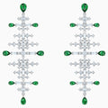 Genuine Swarovski Perfection Chandelier Pierced Earrings, Green, 5496837