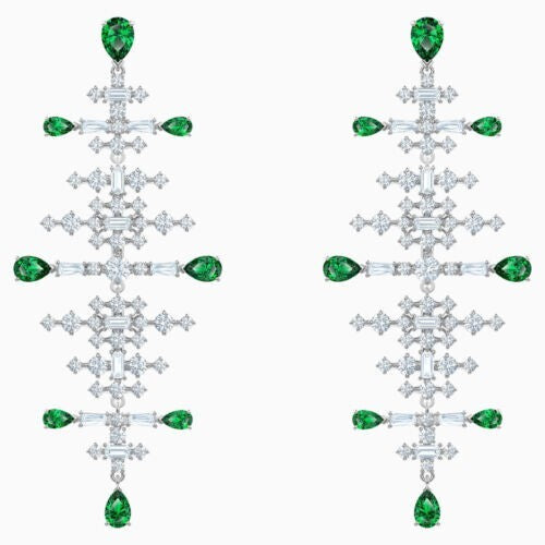 Genuine Swarovski Perfection Chandelier Pierced Earrings, Green, 5496837