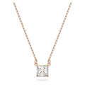 Swarovski Attract necklace Square, White, Rose-gold tone plated 5510698