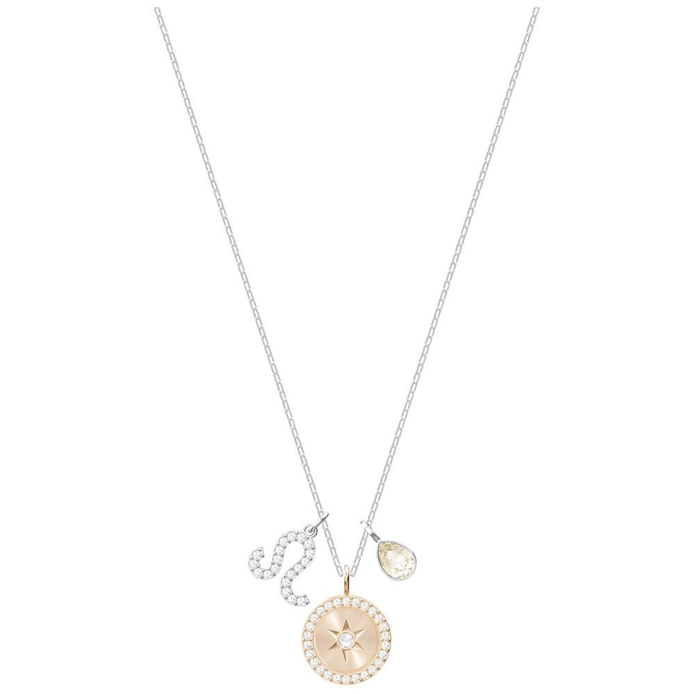 Genuine  Swarovski Zodiac Leo Rhodium Plated Necklace 5293512