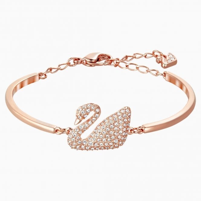 Genuine Swarovski Crystal SWAN:BANGLE CRY/ROS M  5142752 Brand New
