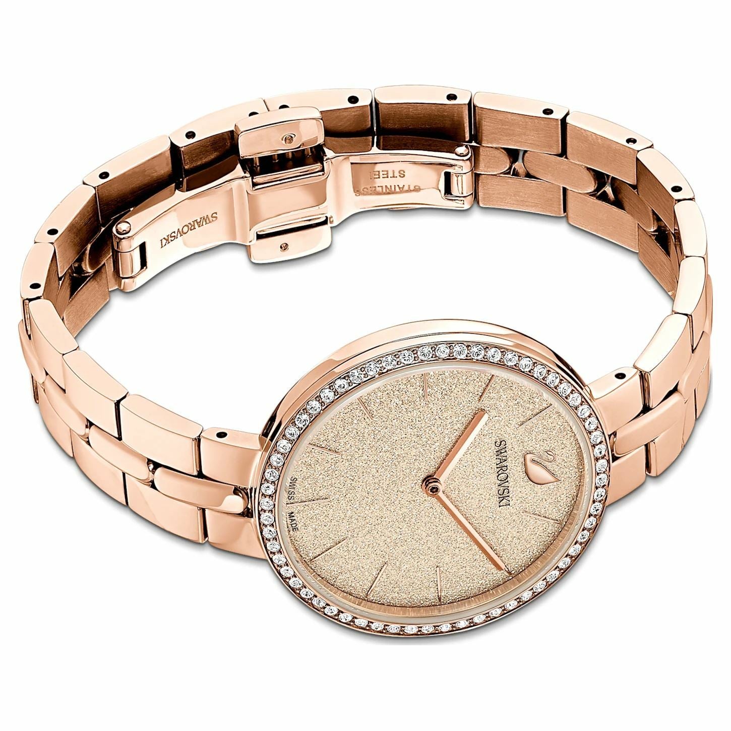 Cosmopolitan watch Metal bracelet, Pink, Rose-gold tone PVD