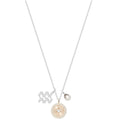 Genuine Swarovski Zodiac Pendant AQUARIUS, Gray, Rhodium Plating 5349213