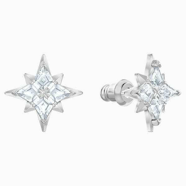 Genuine SWAROVSKI SYMBOLIC STAR SET, WHITE, RHODIUM PLATED 5517182
