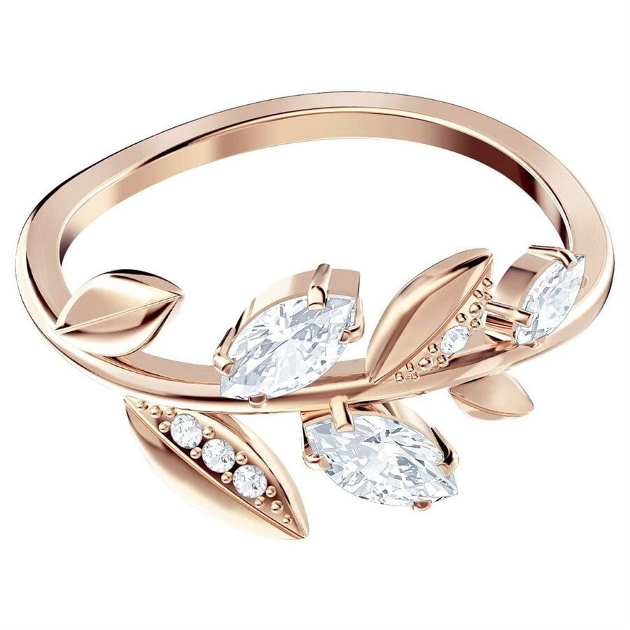 Genuine Swarovski Crystal MAYFLY:RING CZWH/CRY/ROS 50  5448865 Brand New