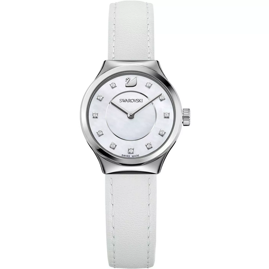 Genuine Swarovski Dreamy White Women's Watch White Leather Steel Case 5199946
