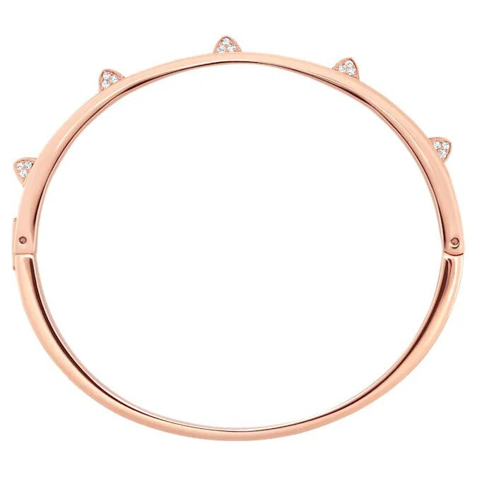 Genuine SWAROVSKI Tactic bangle White, Rose gold-tone finish (L)5184528