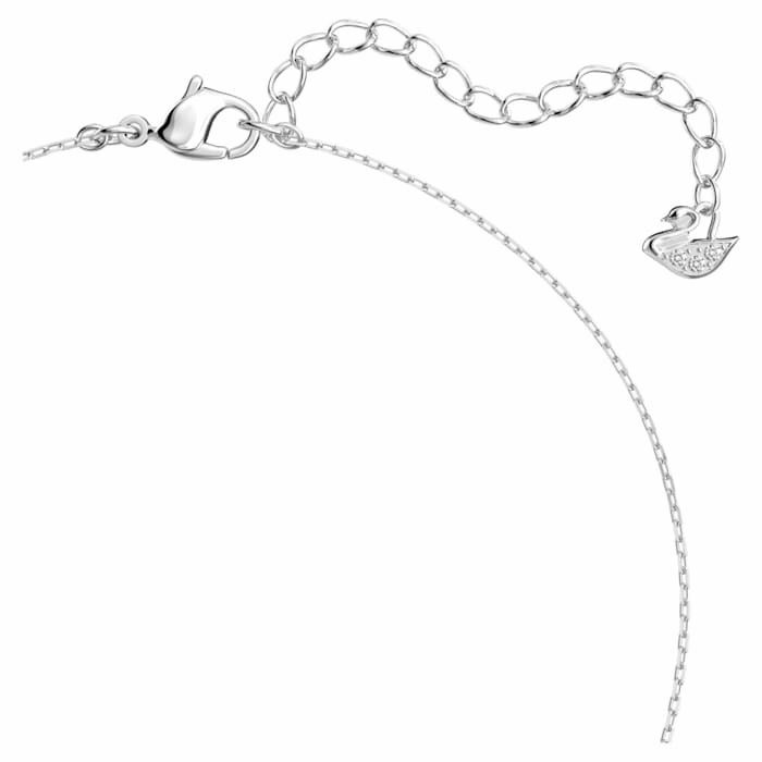 Attract Trilogy pendant Round, White, Rhodium plated