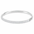 Genuine Swarovski White Stone Hard Bracelet, Rhodium Plated SIZE S 5032845