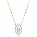 Swarovski Sparkling Dance necklace Green, Gold-tone plated